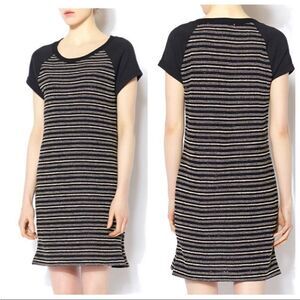 Anthropologie Sanctuary Metallic Gold & Silver Sequin Tweed Dress Size Medium